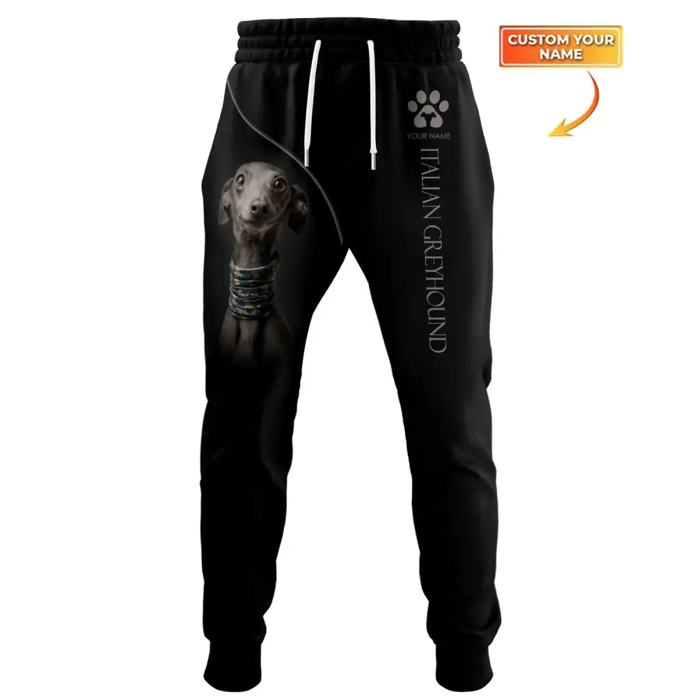 Unisex Clothing Custom Jogger Italian Greyhound Pants For Pet Lovers