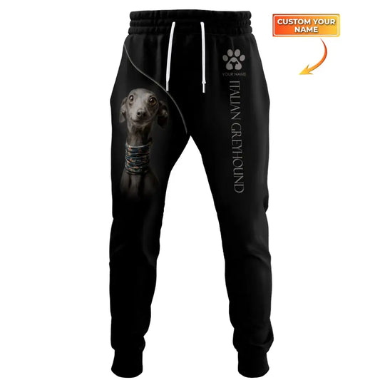 Unisex Clothing Custom Jogger Italian Greyhound Pants For Pet Lovers
