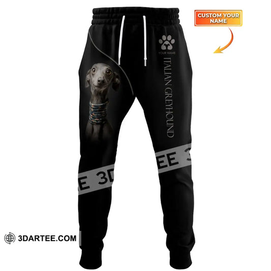 Unisex Clothing Custom Jogger Italian Greyhound Pants For Pet Lovers