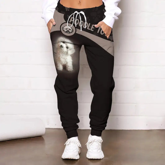 Unisex Clothing Custom Jogger Poodle Toy Pants For Pet Lovers