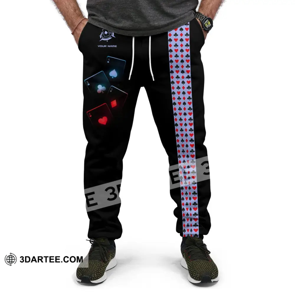 Unisex Clothing Custom Name Poker Jogger Pants Casino