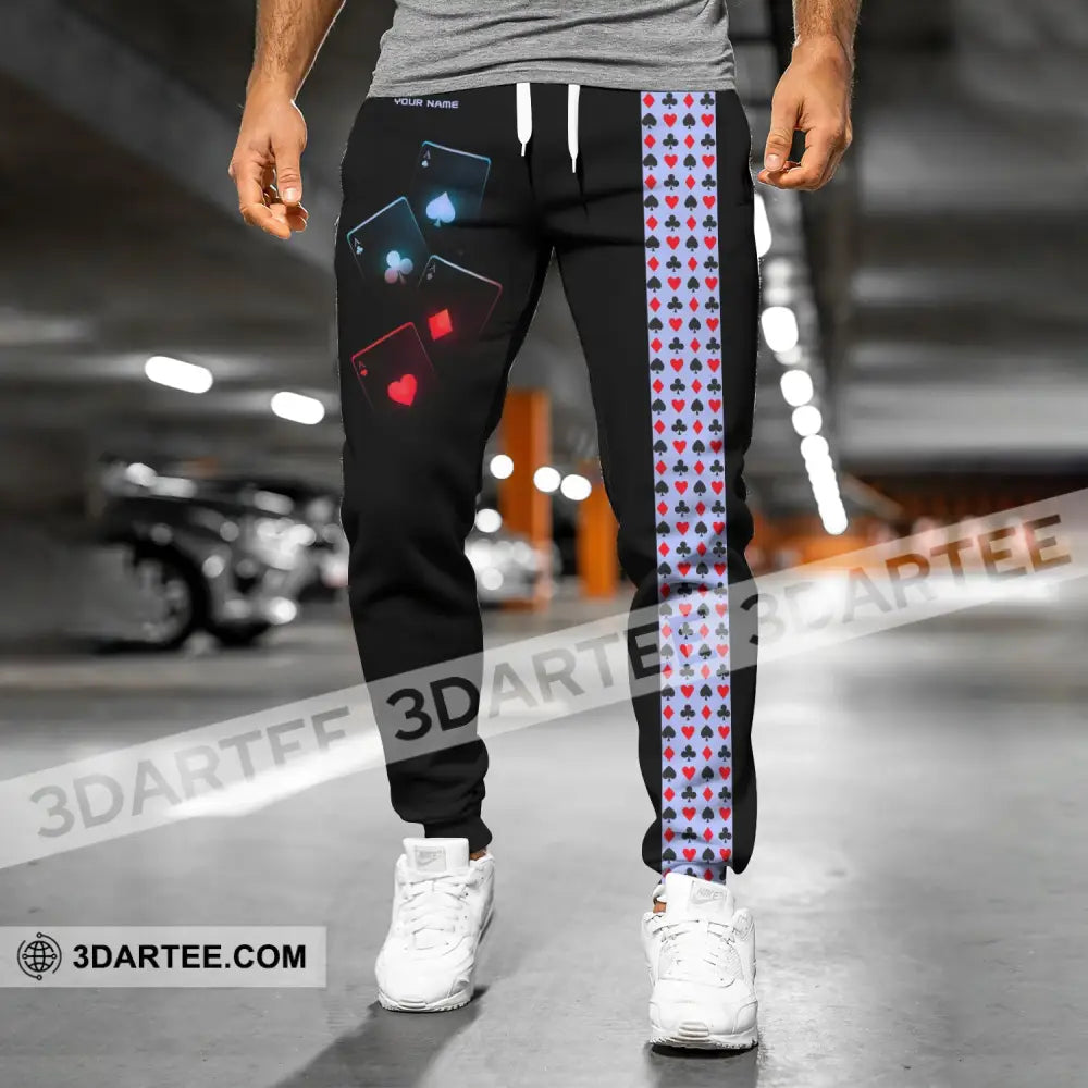 Unisex Clothing Custom Name Poker Jogger Pants Casino