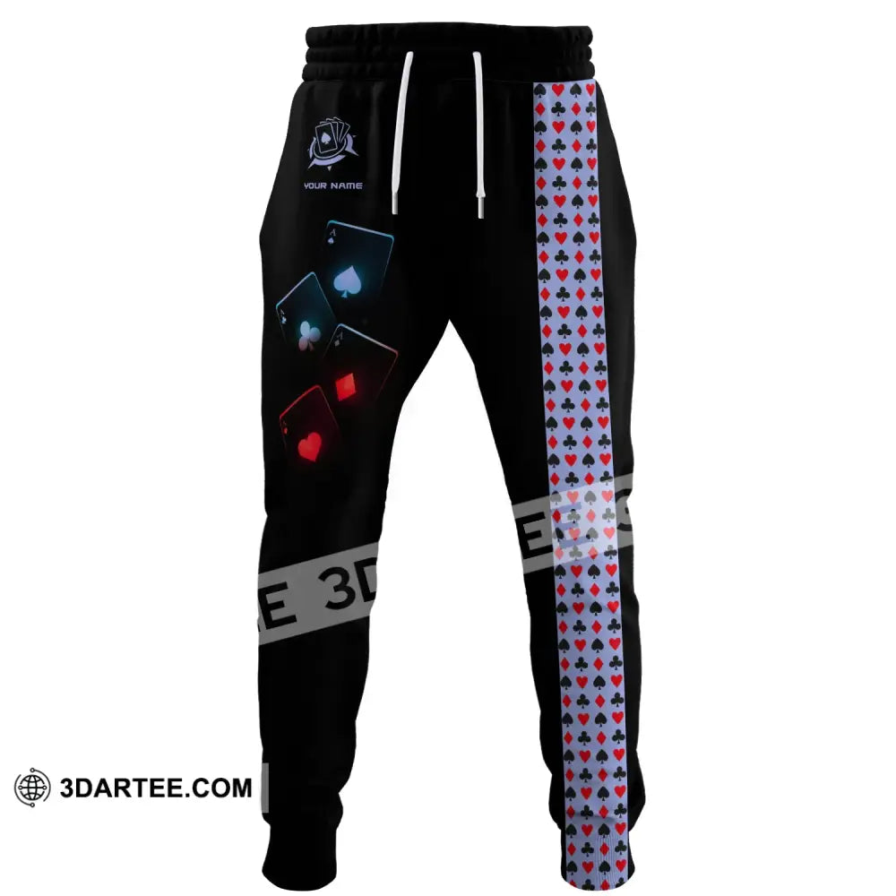 Unisex Clothing Custom Name Poker Jogger Pants Casino S