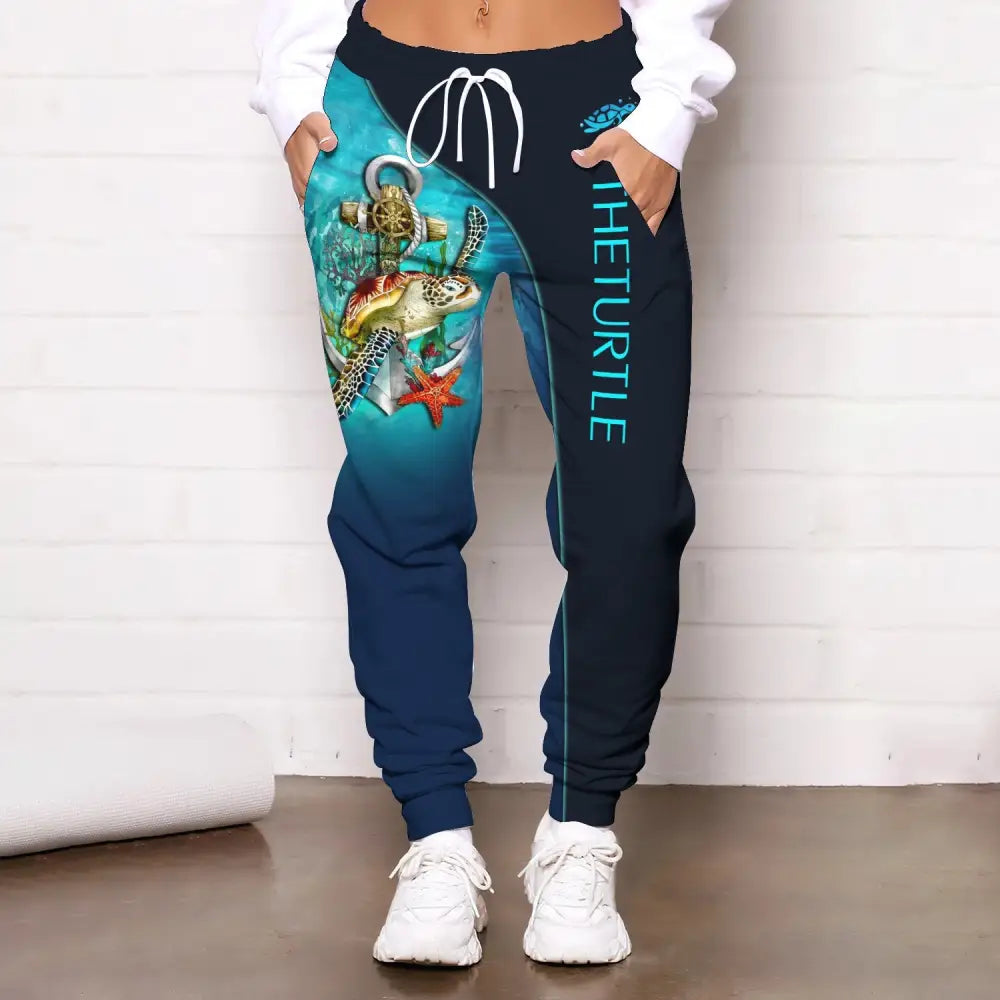 Unisex Jogger Pants Love Turtle Sea Animal Lover Gifts