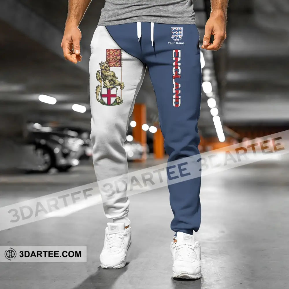 Unisex Pants - Custom England Football Name Three Lion