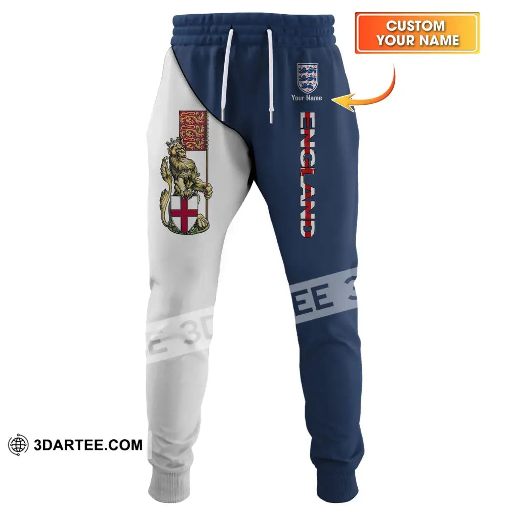 Unisex Pants - Custom England Football Name Three Lion S