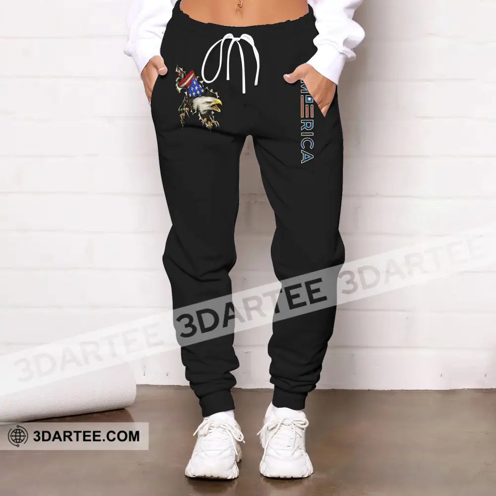 Unisex Pants - Custom Name 3D America Icon Liberties