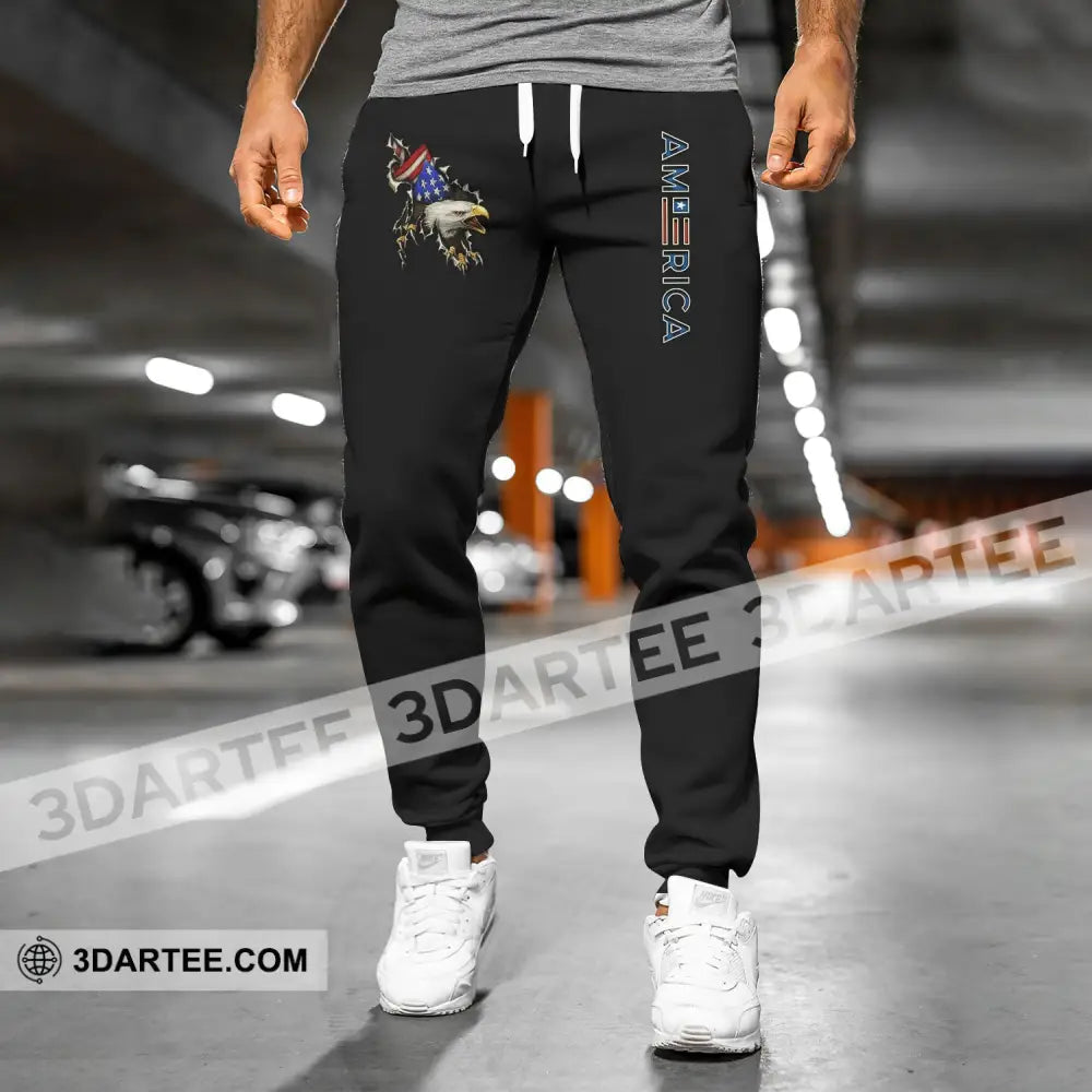 Unisex Pants - Custom Name 3D America Icon Liberties