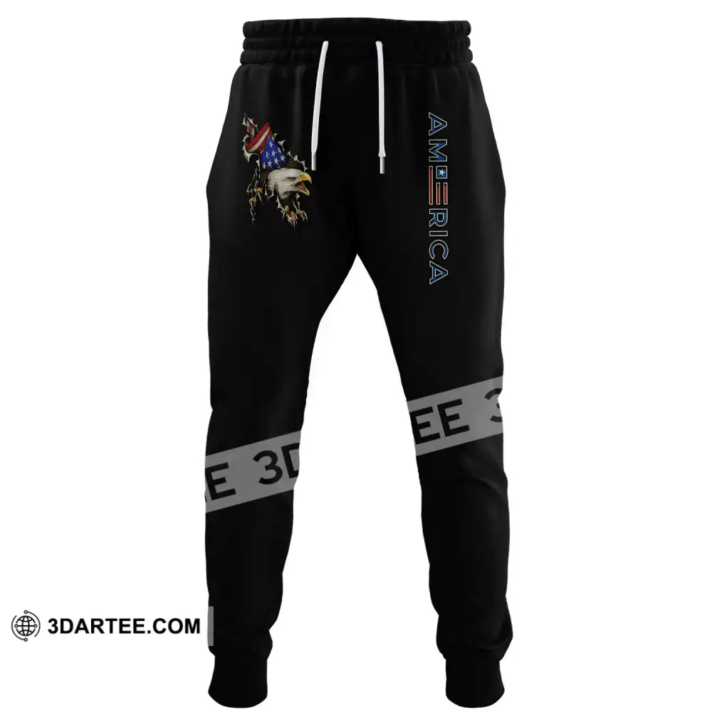 Unisex Pants - Custom Name 3D America Icon Liberties S