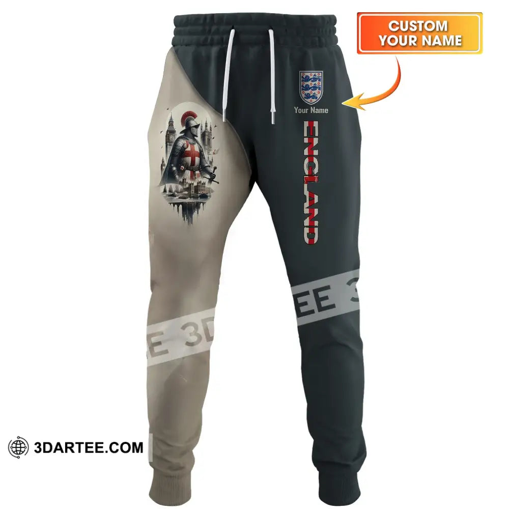 Unisex Pants - Custom Name 3D England Chevalier S