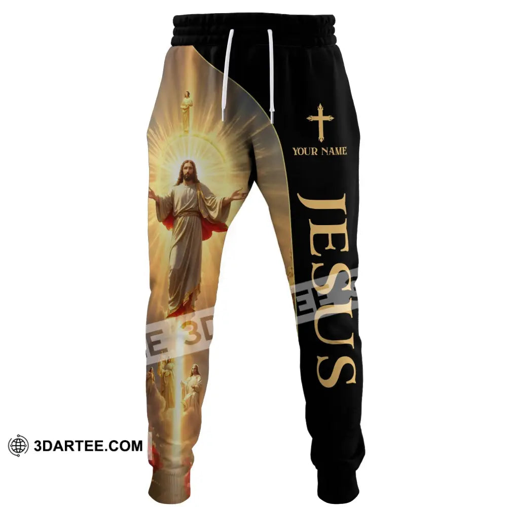 Unisex Pants Custom Name Jesus Jogger Gift For Christan S