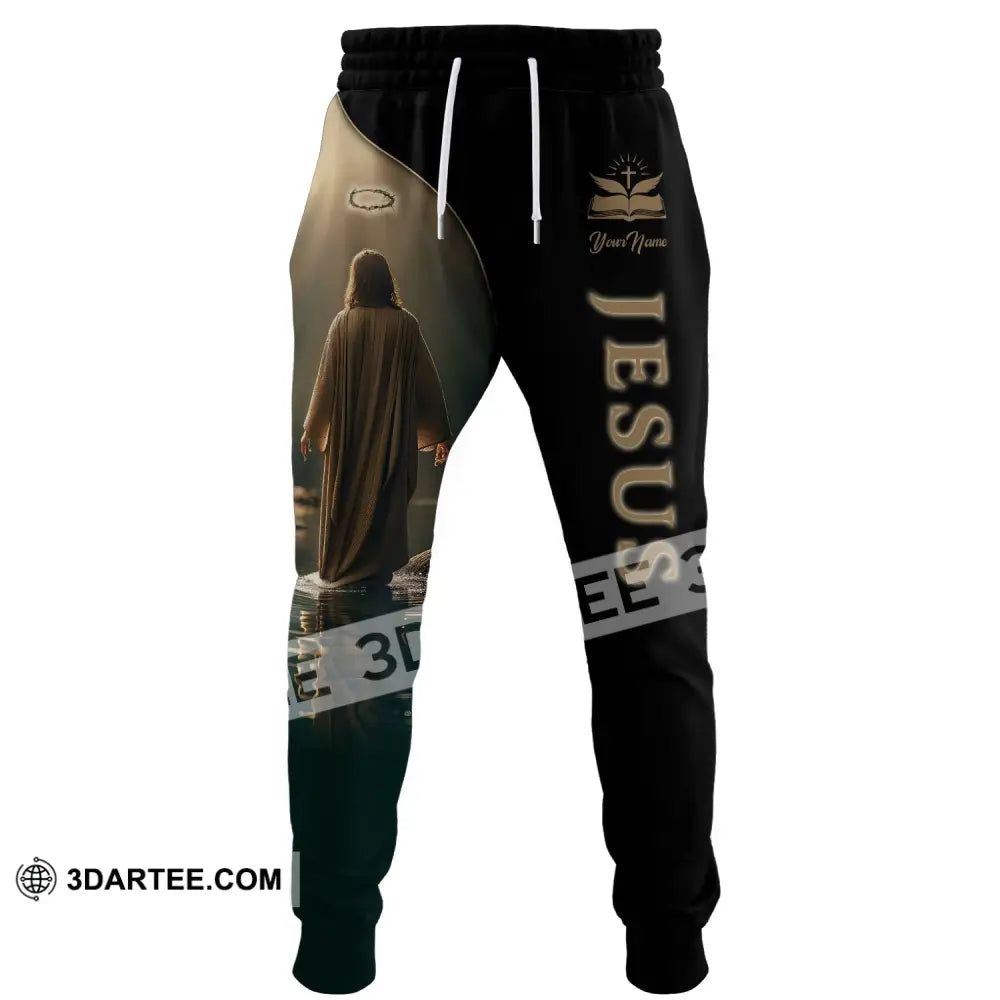 Unisex Pants Custom Name Jesus Jogger Gift For Christian