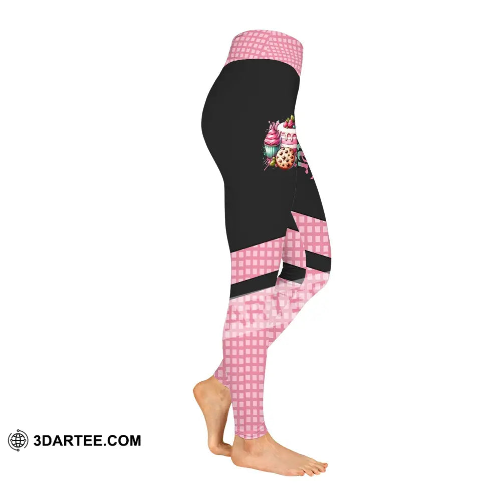 Unisex Pants - Custom Name Sweet Cake Legging For Baker