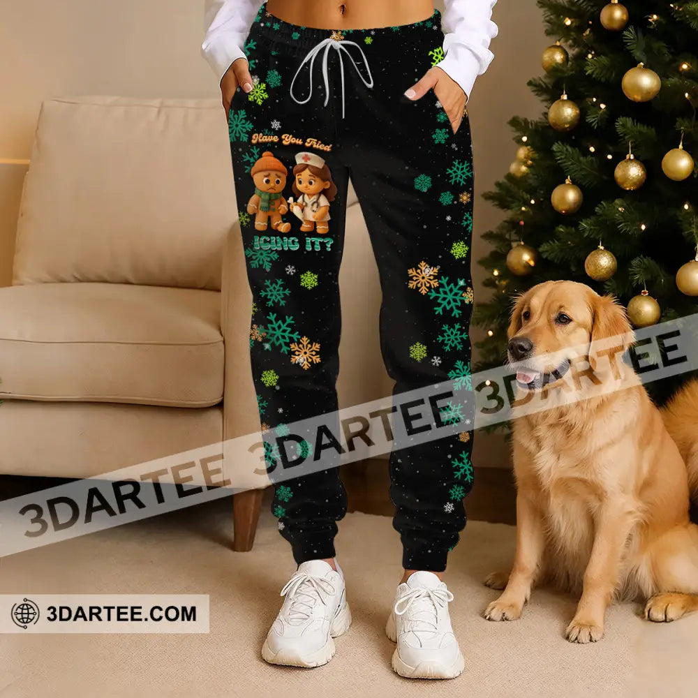 Unisex Pants - Have You Tried Icing It Gingerbread Christmas Design Sport Pants Pants