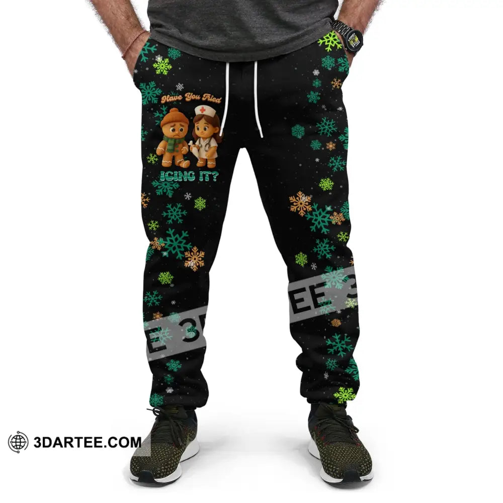 Unisex Pants - Have You Tried Icing It Gingerbread Christmas Design Sport Pants Pants