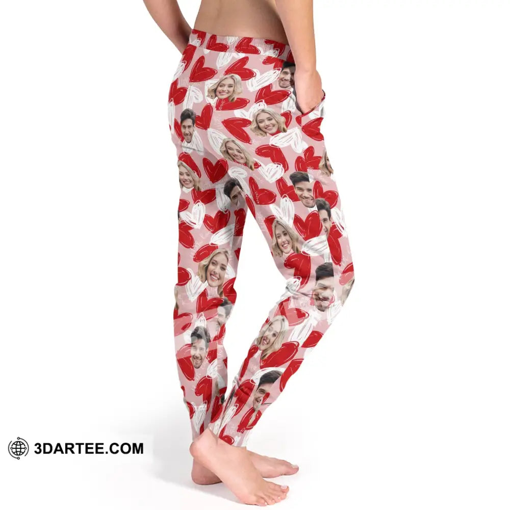 Unisex Pants - Pink Heart Couple Lover Sport Pants Pants