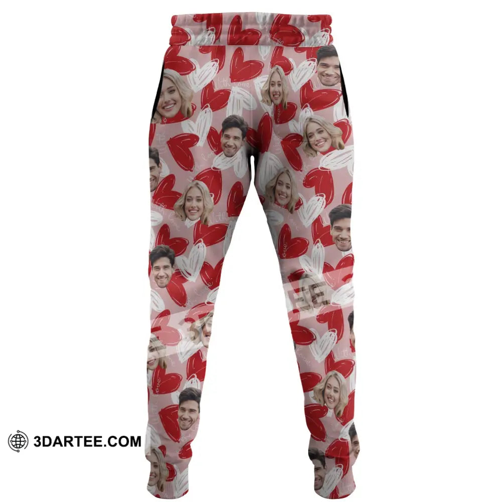 Unisex Pants - Pink Heart Couple Lover Sport Pants Pants