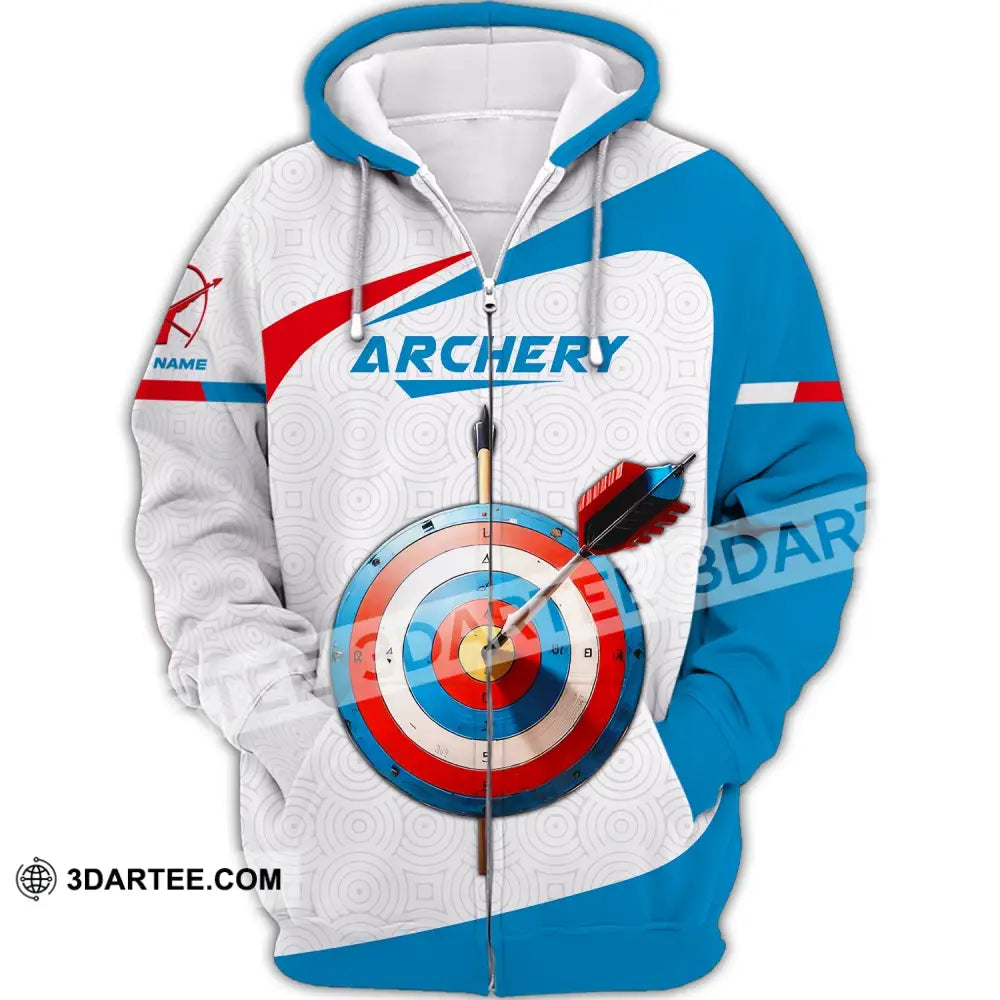 Unisex Shirt Archery Polo T-Shirt Gifts For For Lovers Zipper Hoodie / S