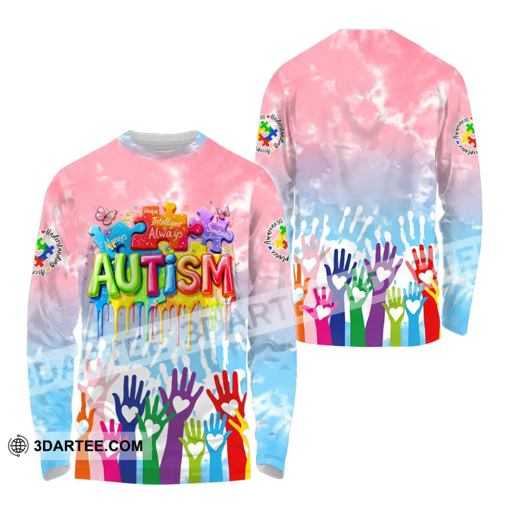 Unisex Shirt - Autism 3D Shirt Long Sleeve Shirt / S T-shirt