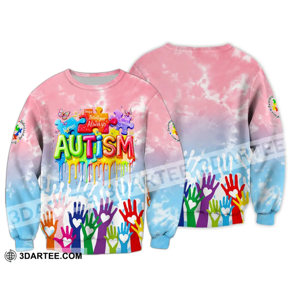 Unisex Shirt - Autism 3D Shirt Long Sleeve / S T-shirt