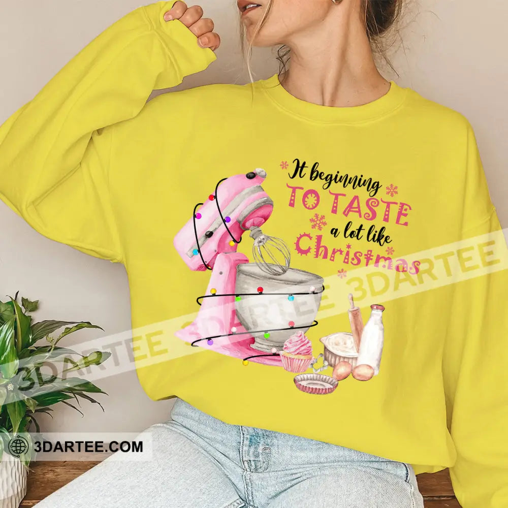 Unisex Shirt Baker Christmas Long Sleeve Sweater Gift For / Yellow S T-Shirt