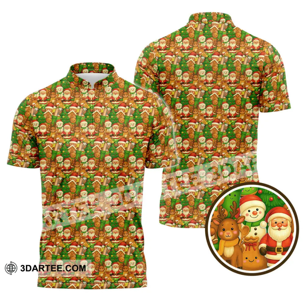 Unisex Shirt Baker Christmas Shirt Zipper Polo Shirt / S T shirt