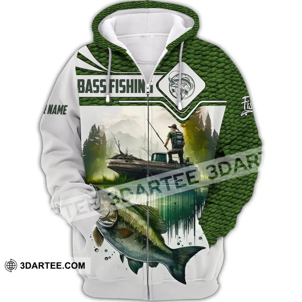 Unisex Shirt Bass Fishing Hoodie Mahi Gift Zipper / S T-Shirt