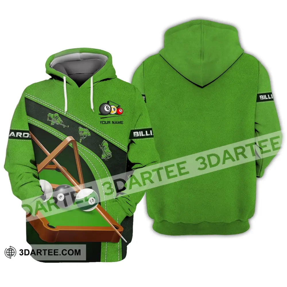 Unisex Shirt Billiards Green T-Shirt Table Polo For Lovers Hoodie / S