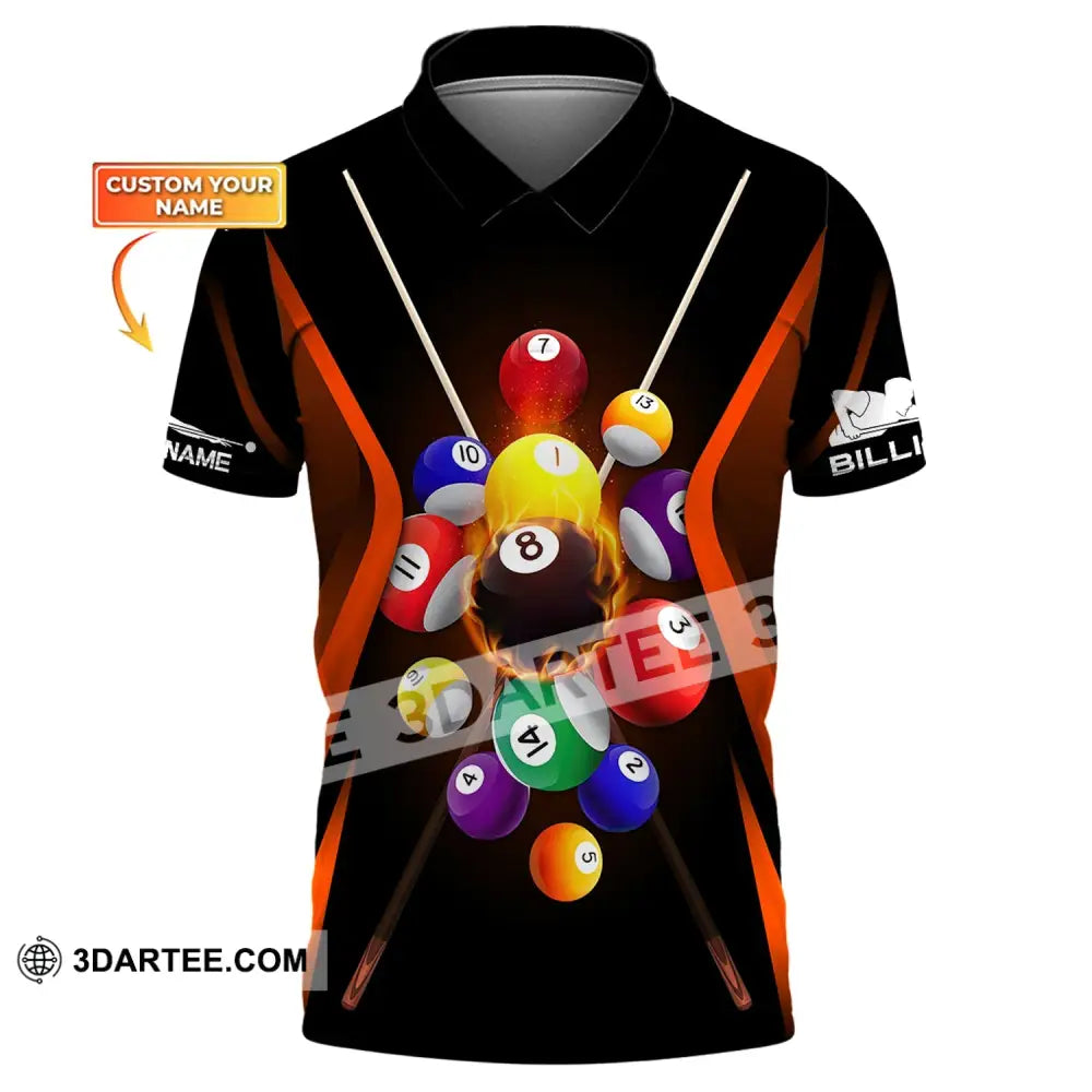 Unisex Shirt Billiards Polo T-Shirt For Lovers / S