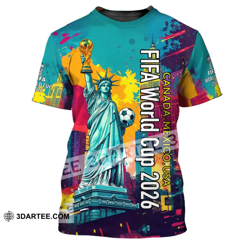 Unisex Shirt - Canada - Mexico - USA Fifa World Cup 2026 3D Shirt T-shirt