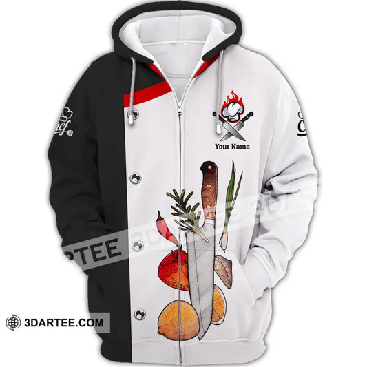 Unisex Shirt Chef Hoodie Sportwear Cooking Lovers Zipper / S T-Shirt