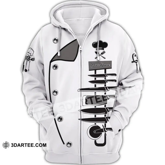 Unisex Shirt Chef Hoodie Sportwear Cooking Lovers Zipper / S T-Shirt