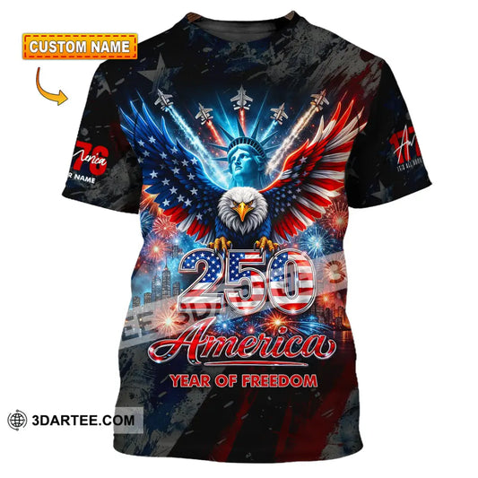 Unisex Shirt - Custom 250 Years America 3D Shirt T-Shirt / S T-shirt
