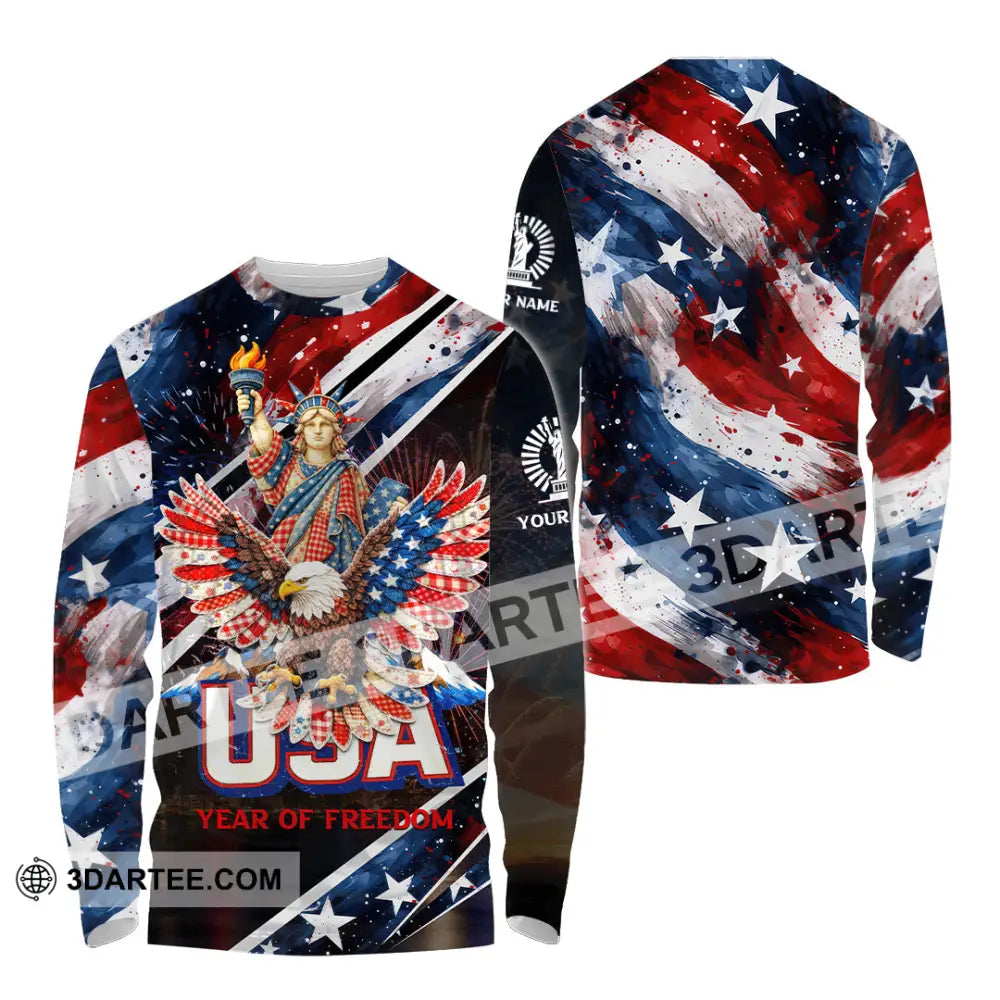 Unisex Shirt - Custom 250 Years Of United State Of America 3D Shirt Long Sleeve Shirt / S T-shirt