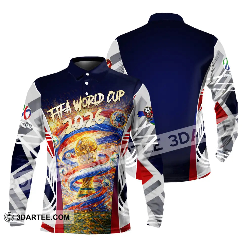 Unisex Shirt - Custom World Cup 2026 3D Shirt Long Sleeve Polo / S T-shirt