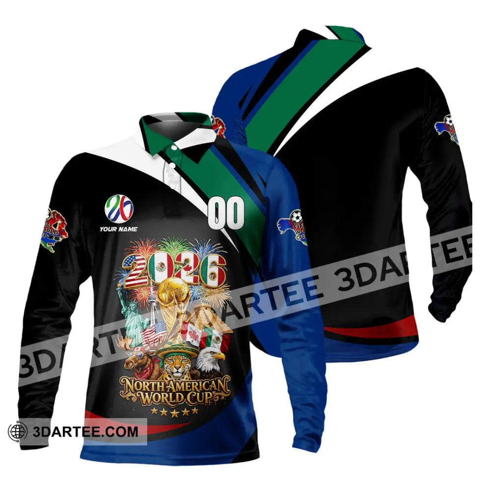 Unisex Shirt - Custom World Cup 2026 3D Shirt - Long Sleeve Polo / S - T-shirt