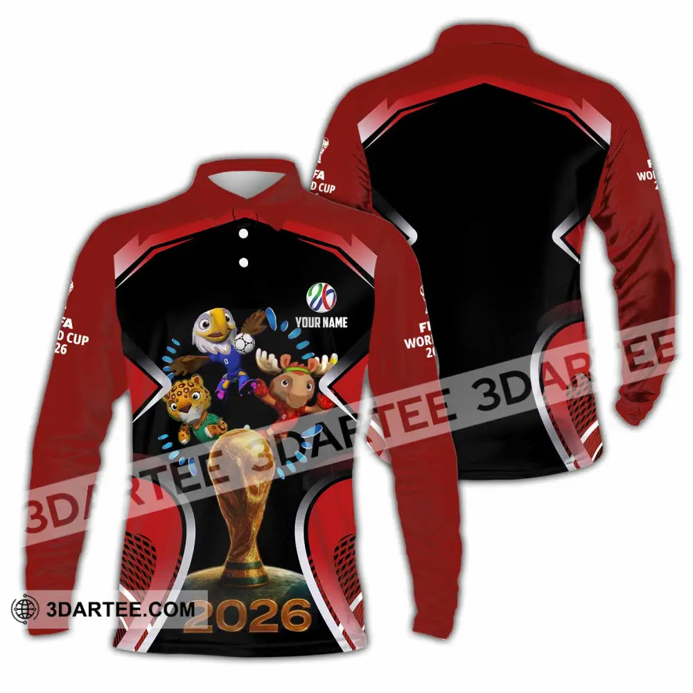 Unisex Shirt - Custom World Cup 2026 3D Shirt - Long Sleeve Polo / S - T-shirt