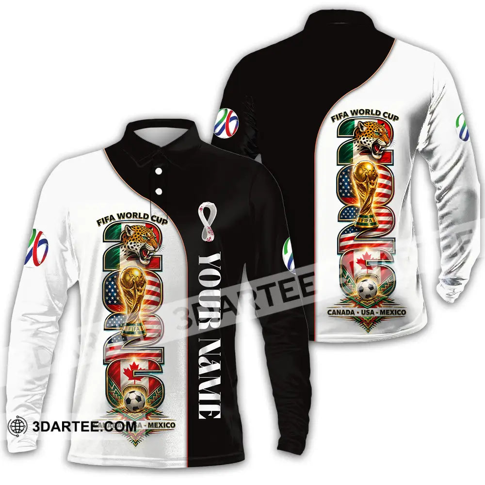 Unisex Shirt - Custom World Cup 2026 3D Shirt Long Sleeve Polo / S T-shirt
