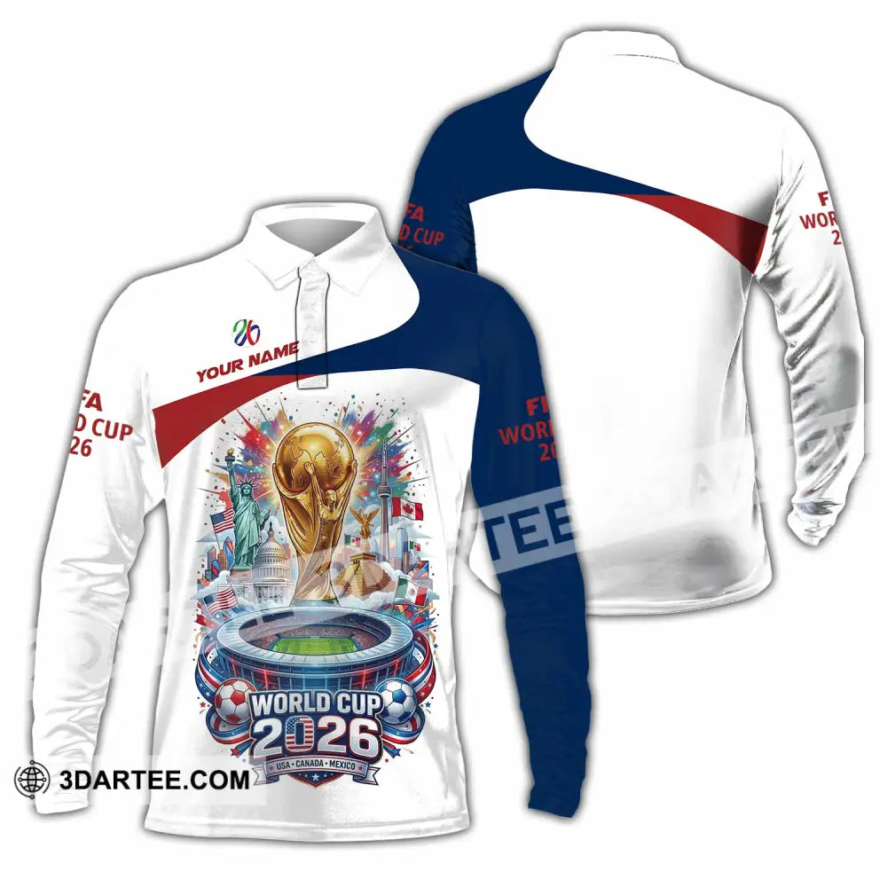 Unisex Shirt - Custom World Cup 2026 3D Shirt - Long Sleeve Polo / S - T-shirt