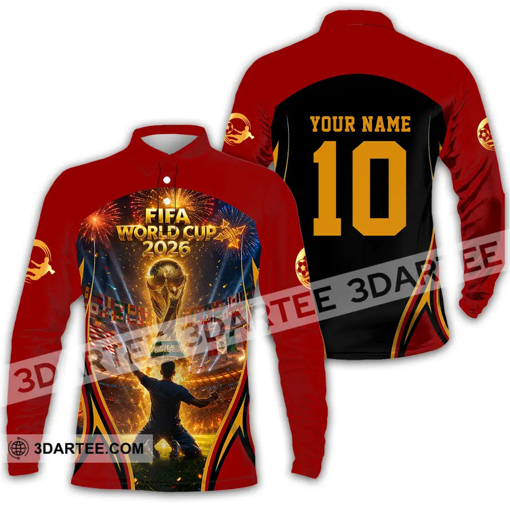 Unisex Shirt - Custom World Cup 2026 3D Shirt Long Sleeve Polo / S T-shirt