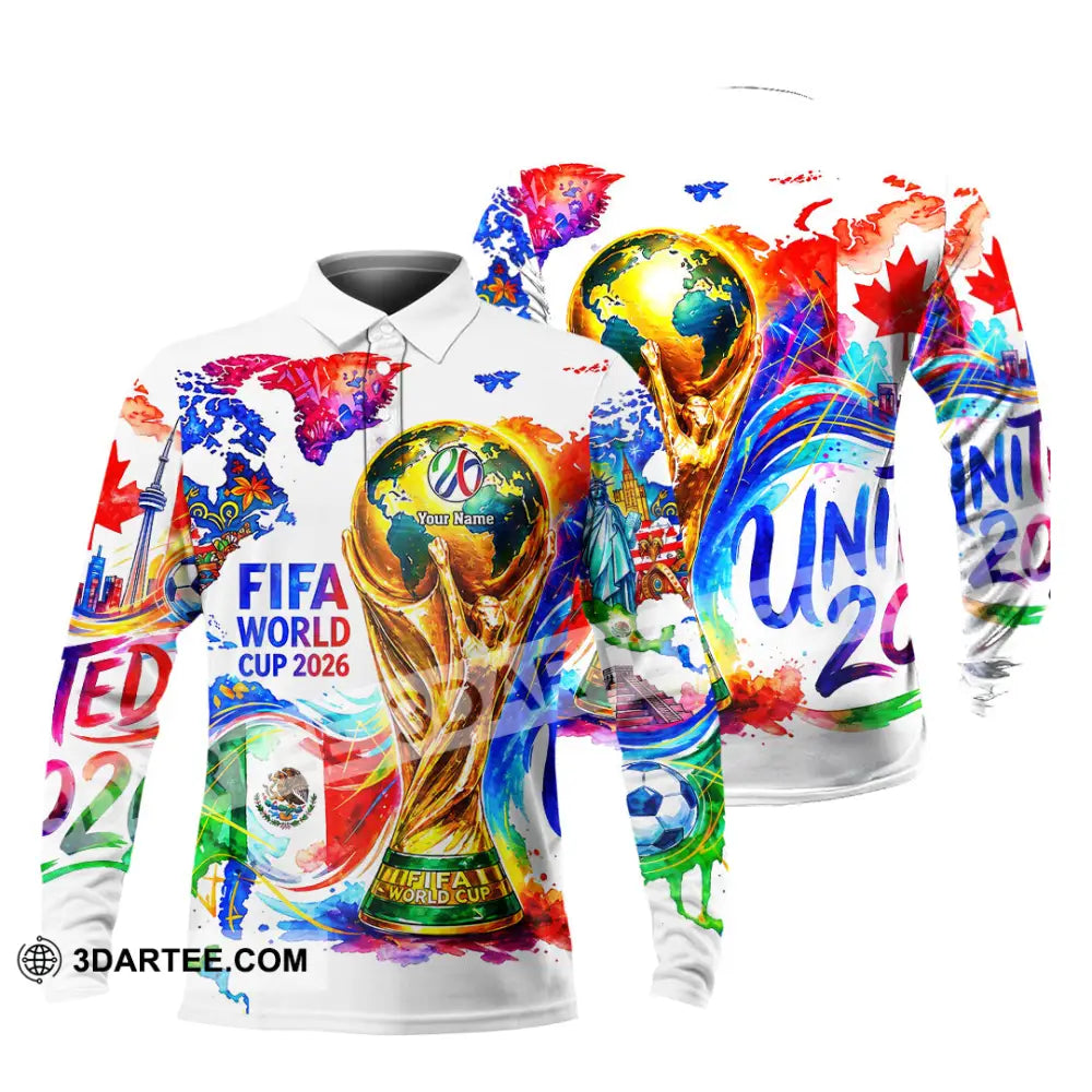 Unisex Shirt - Custom World Cup 2026 3D Shirt - Long Sleeve Polo / S - T-shirt