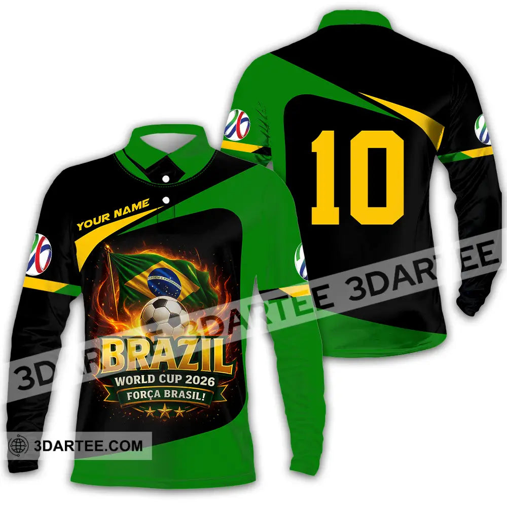 Unisex Shirt - Custom World Cup 2026 3D Shirt Long Sleeve Polo / S T-shirt