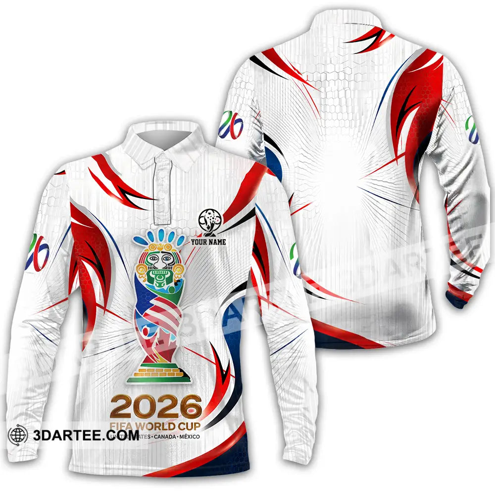 Unisex Shirt - Custom World Cup 2026 3D Shirt Long Sleeve Polo / S T-shirt