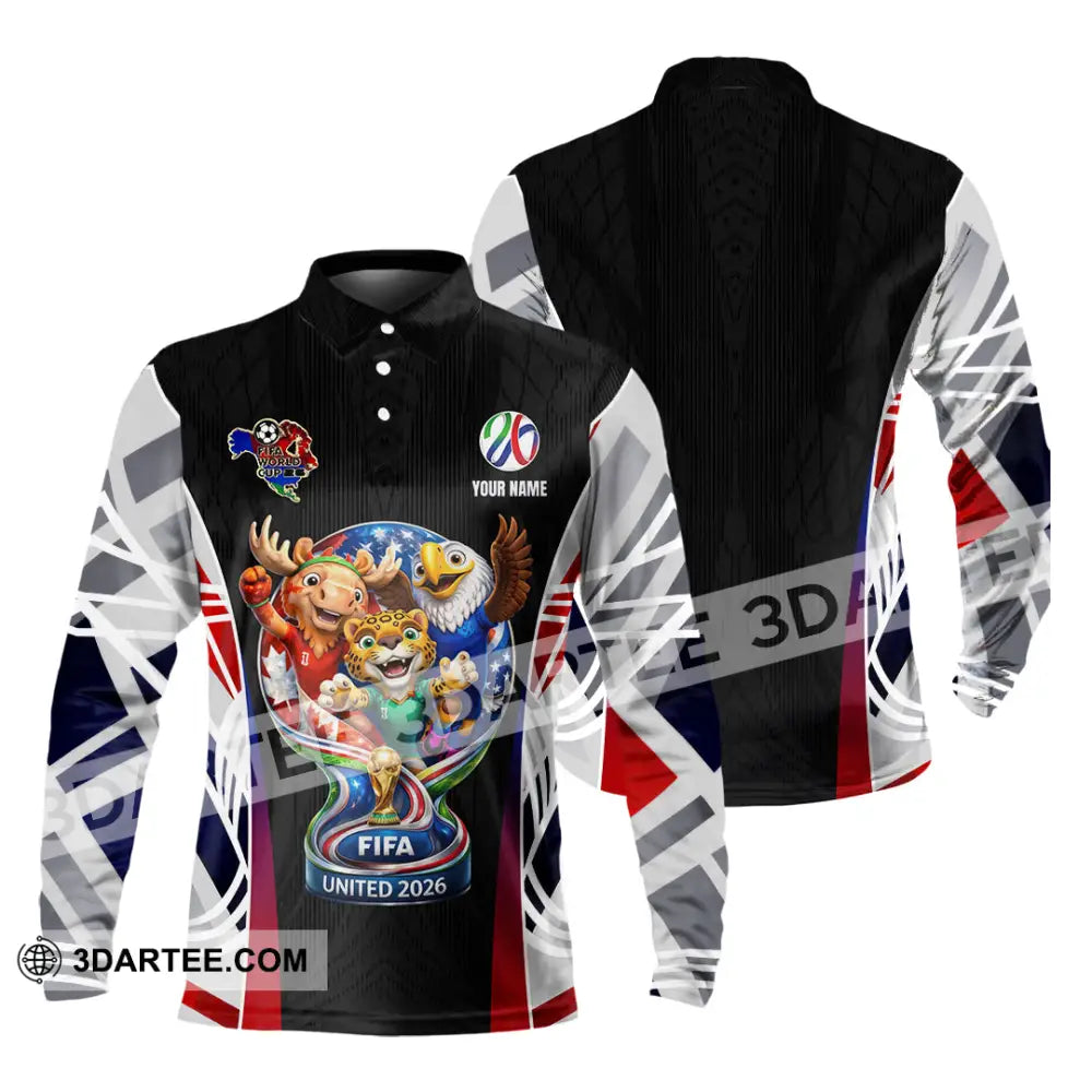 Unisex Shirt - Custom World Cup 2026 3D Shirt Long Sleeve Polo / S T-shirt