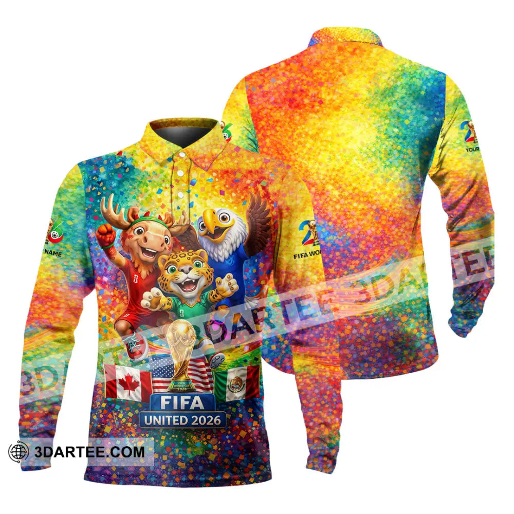 Unisex Shirt - Custom World Cup 2026 3D Shirt - Long Sleeve Polo / S - T-shirt