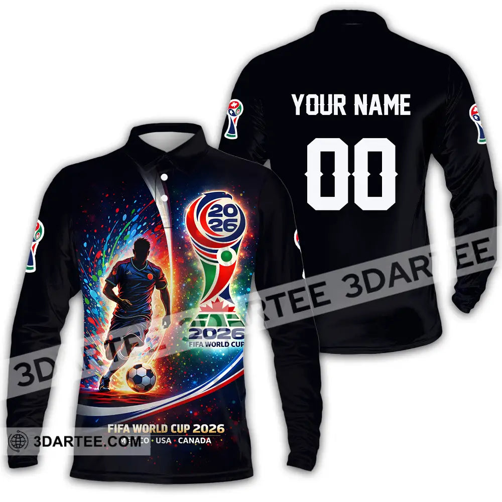 Unisex Shirt - Custom 2026 World Cup 3D Shirt Long Sleeve Polo / S T-shirt