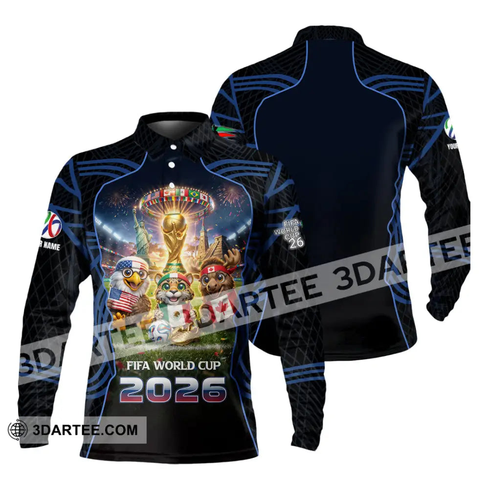 Unisex Shirt - Custom World Cup 2026 3D Shirt Long Sleeve Polo / S T-shirt