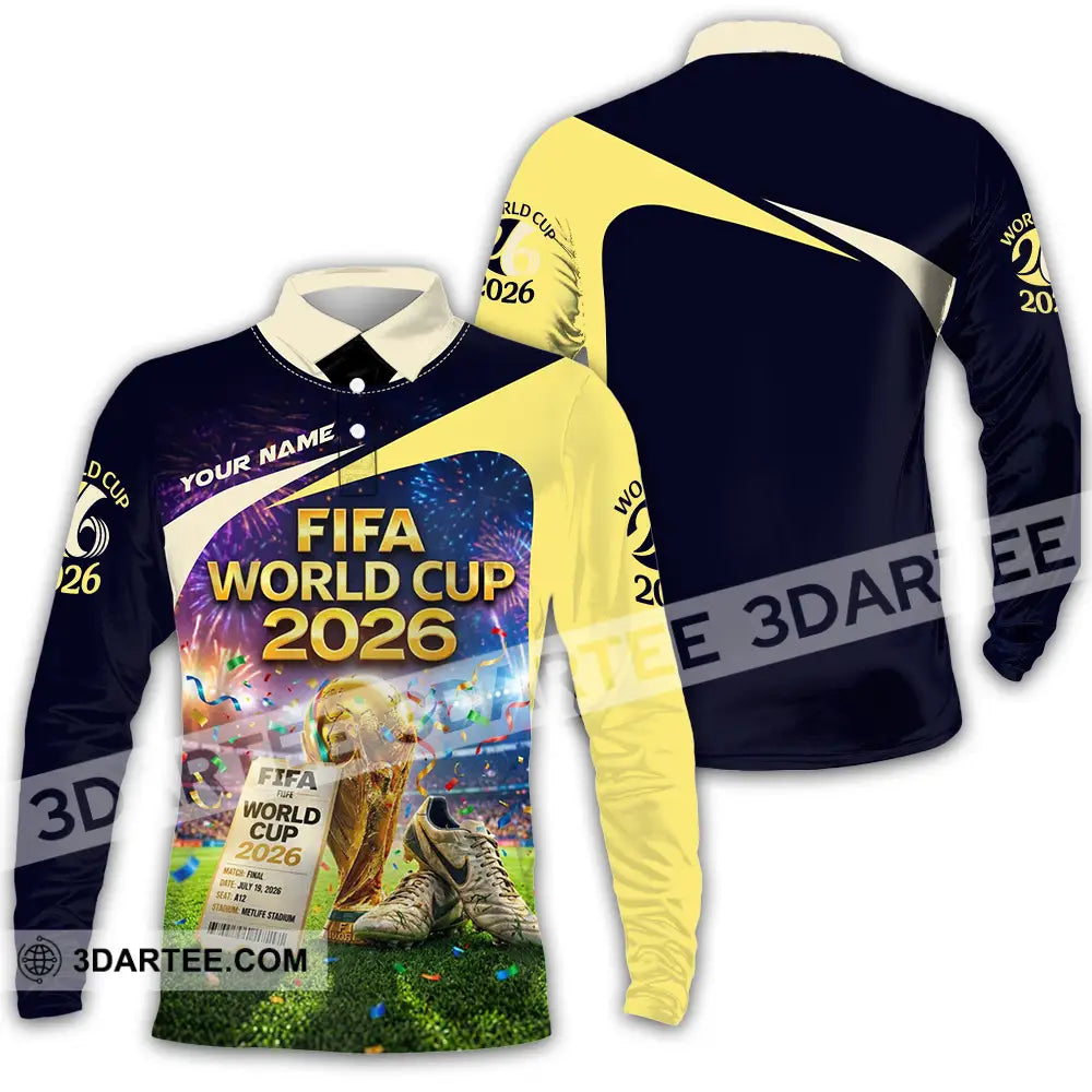 Unisex Shirt - Custom World Cup 2026 3D Shirt Long Sleeve Polo / S T-shirt