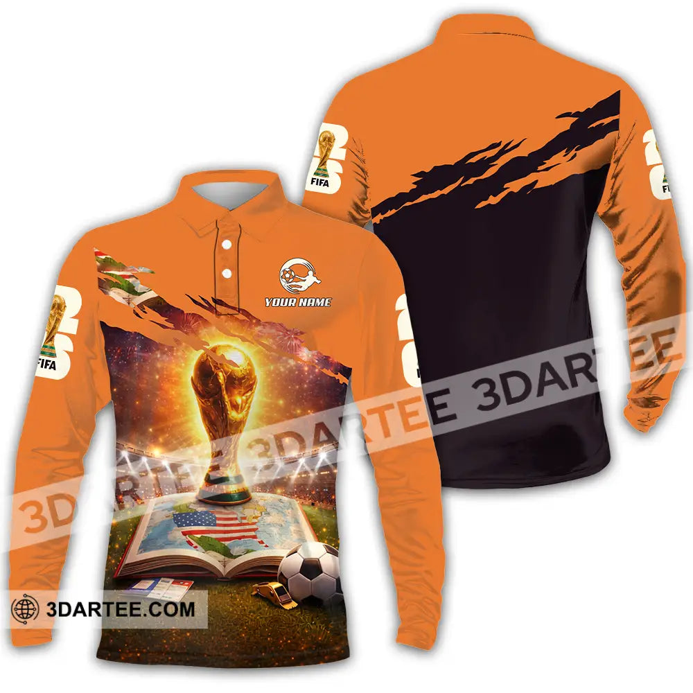 Unisex Shirt - Custom World Cup 2026 3D Shirt Long Sleeve Polo / S T-shirt