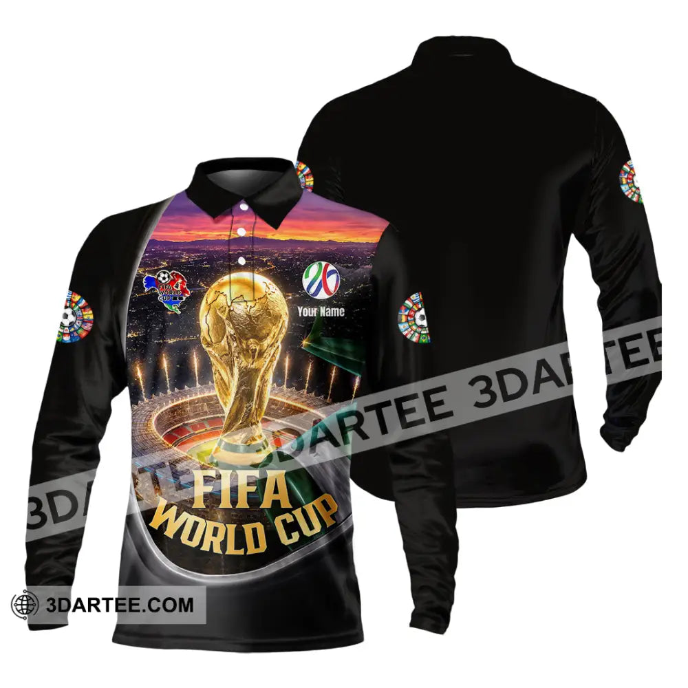 Unisex Shirt - Custom World Cup 2026 3D Shirt - Long Sleeve Polo / S - T-shirt